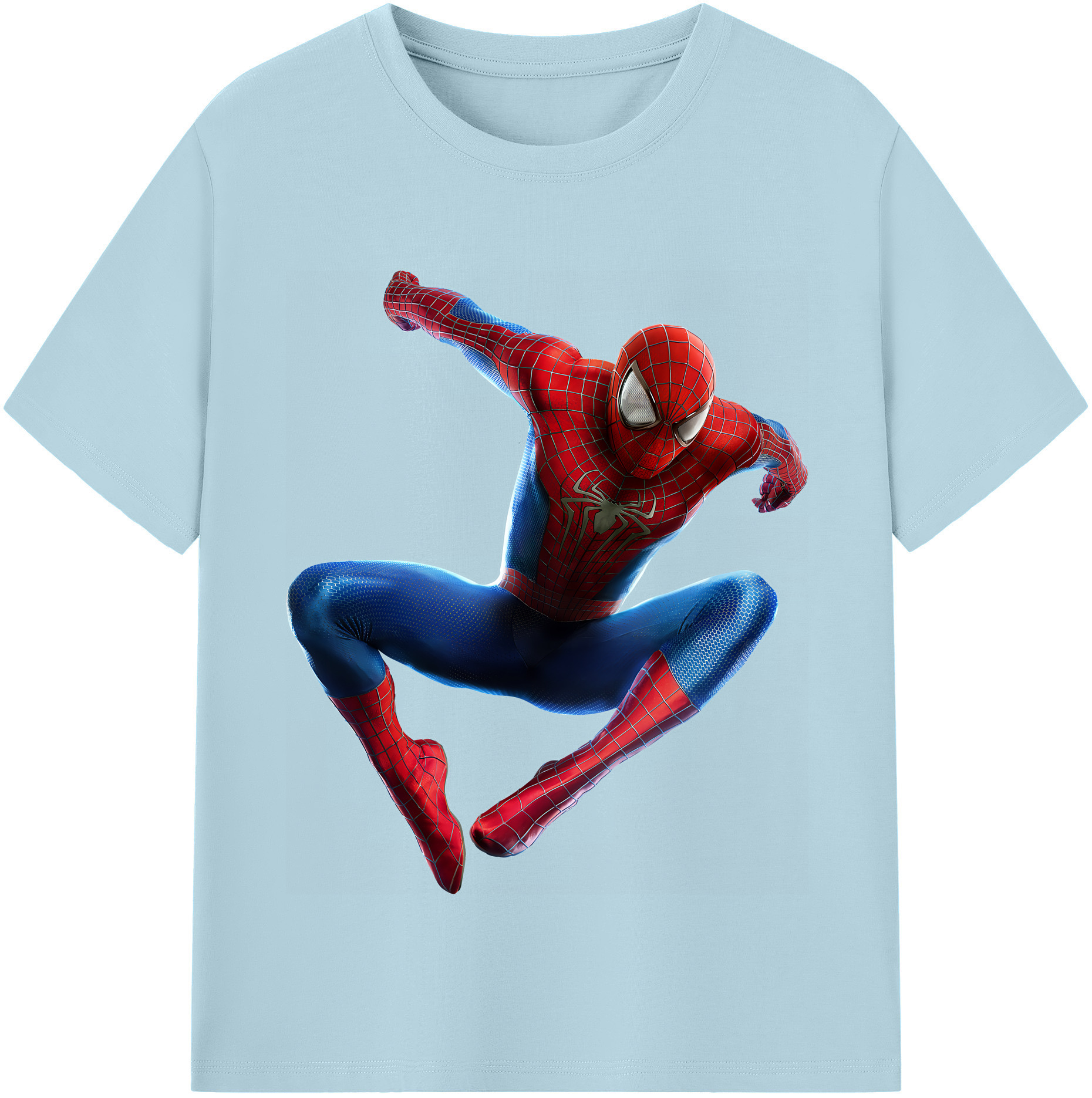 （画像用） Spider Man スパイダーマン 綿100％半袖Tシャツ（フロントプリント）